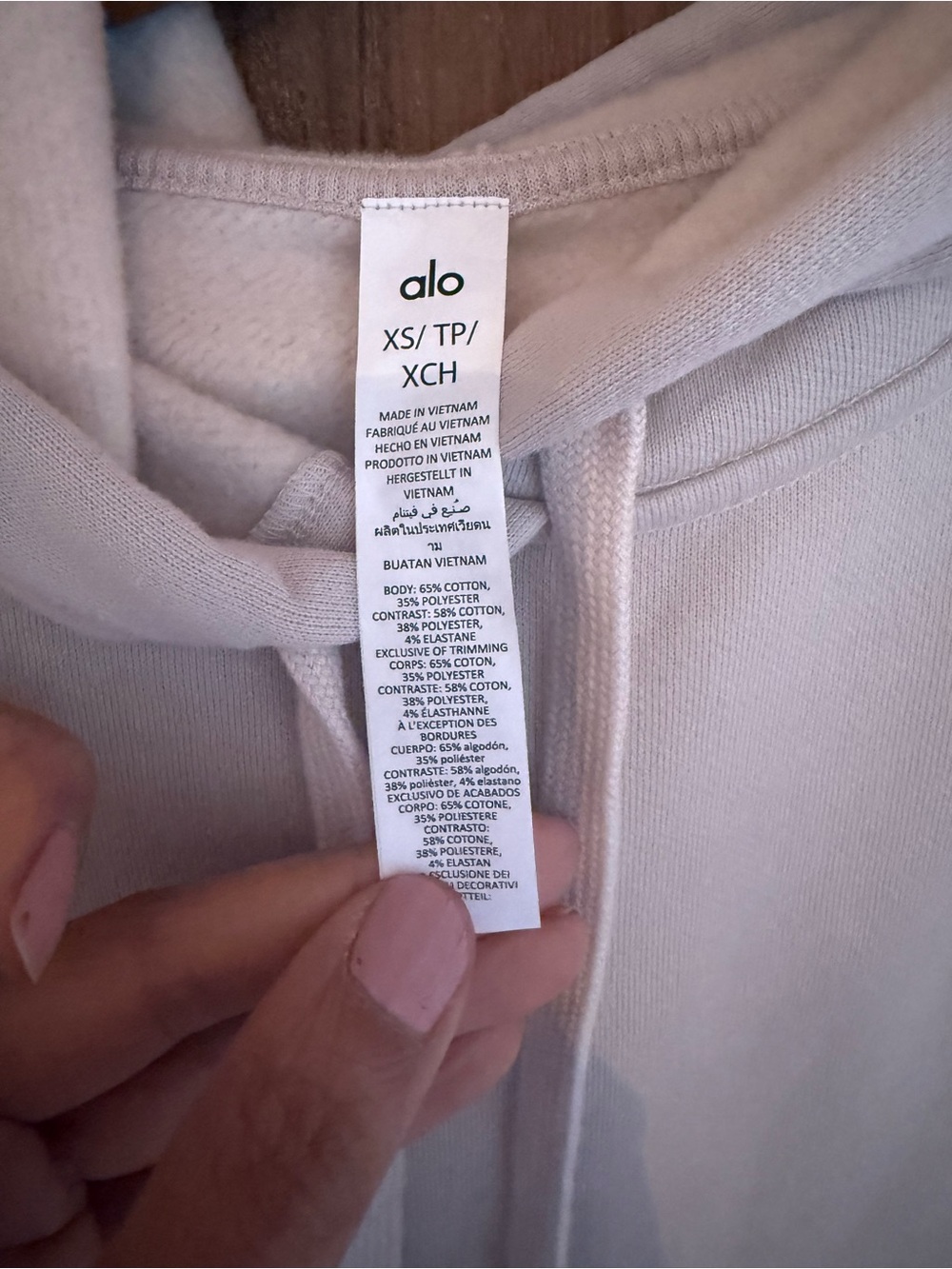 ALO Yoga Accolade Women's Bone Hoodie (NWT missing ALO symbol) - Picture 5 of 9